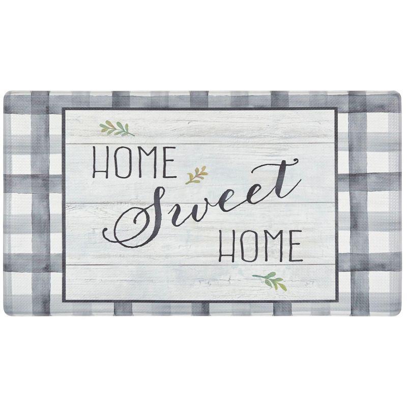 SoHome Cozy Living Home Sweet Home Farmhouse Buffalo Check Border Anti-Fatigue Mat