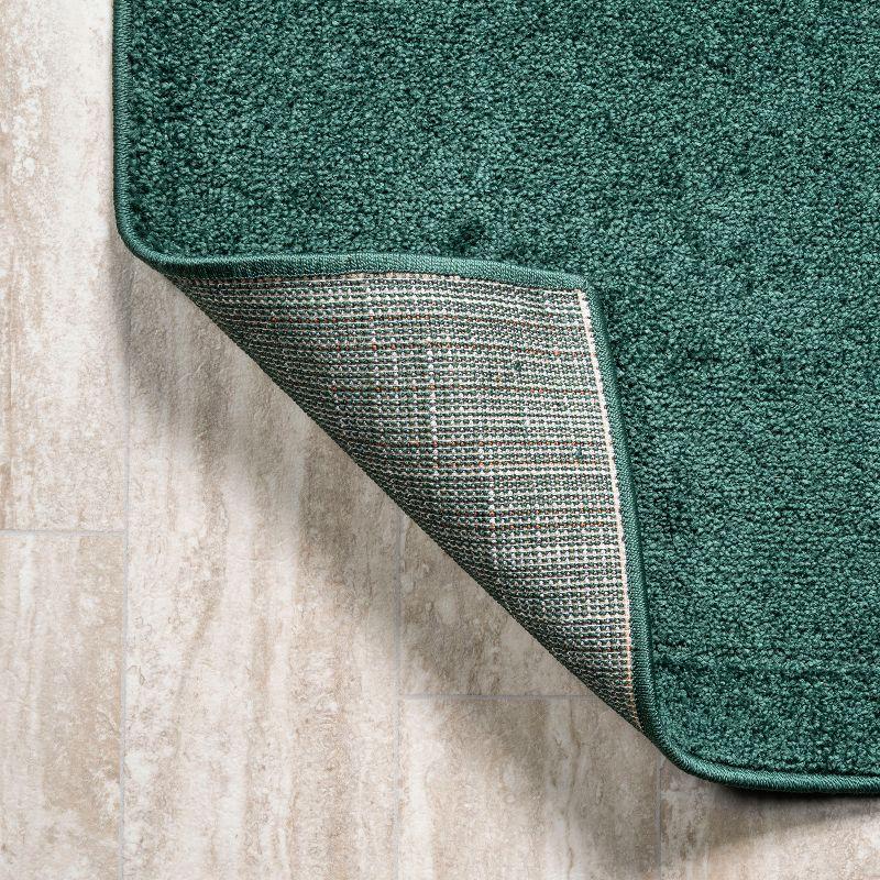 4'x6' Haze Solid Low-Pile Area Rug,  Emerald - JONATHAN Y