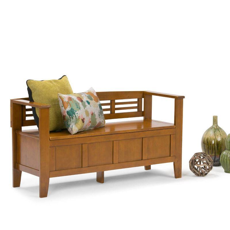 48" Chandler Solid Wood Entryway Storage Bench - Wyndenhall