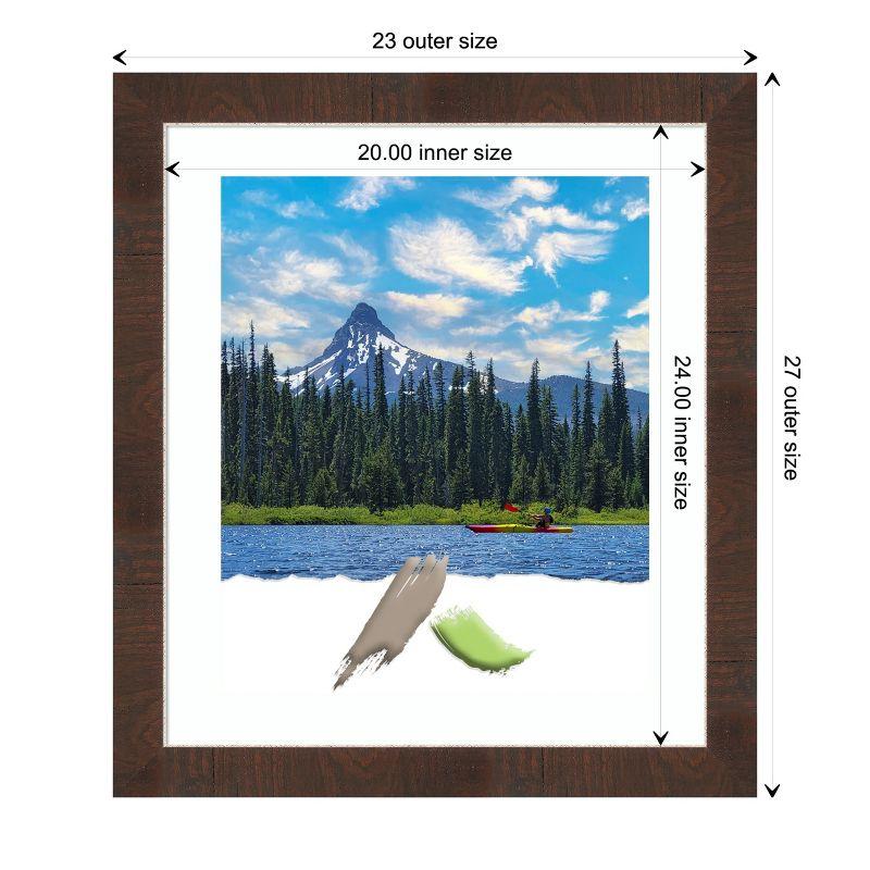 Amanti Art Wildwood Brown Narrow Picture Frame Opening Size 20x24 in. (Matted To 16x20 in.)