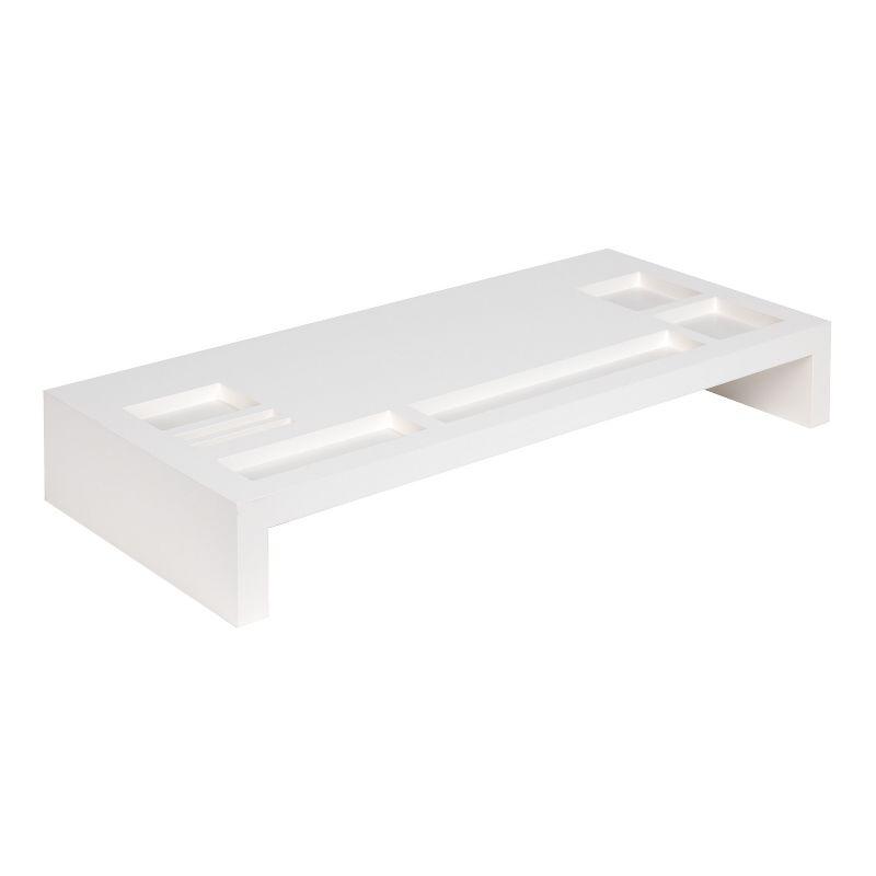 Kate and Laurel Briggs Rectangle MDF Computer Stand, 26x12x4, White