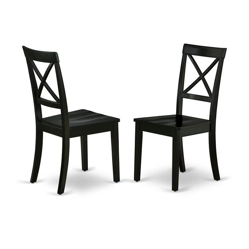 Gracie Oaks Solid Wood Upholstered Dining Chair(Set of 2)