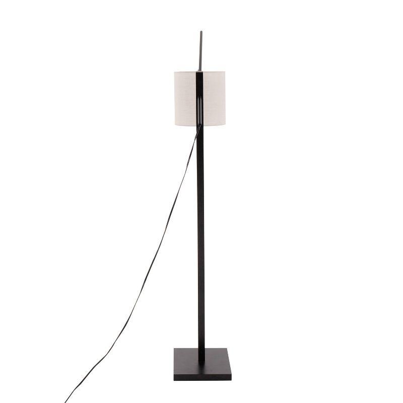 LumiSource Arturo Floor Lamp: Adjustable, UL Listed, Linen Shade, 60W, Modern Decor