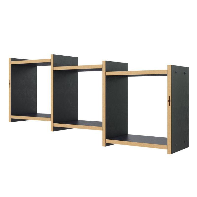 35.5" x 16.3" Connected Three Cube Wall Shelf - Danya B.