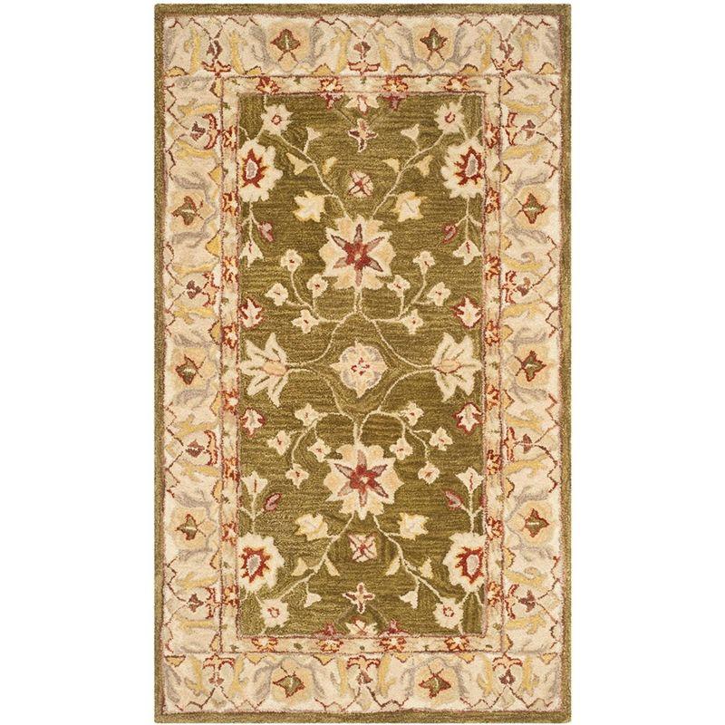 Anatolia AN562 Hand Tufted Indoor Area Rug - Moss/Ivory - 4'x6' - Safavieh