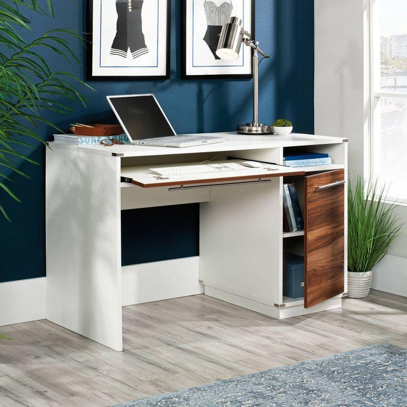 Vista Key Single Pedestal Desk Pearl Oak - Sauder
