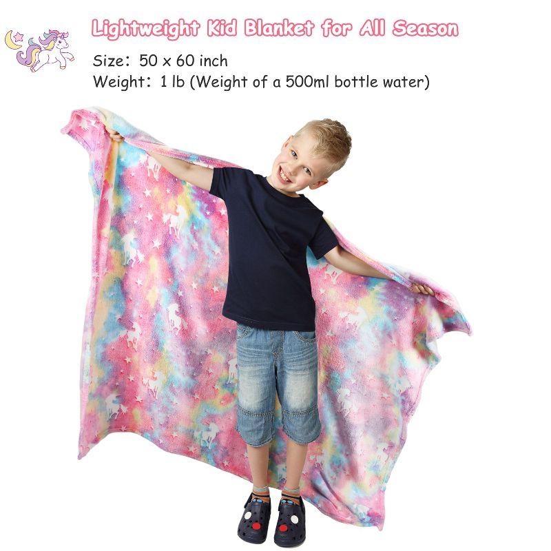 Catalonia Catalonia Glow in The Dark Throw Blanket for Kids