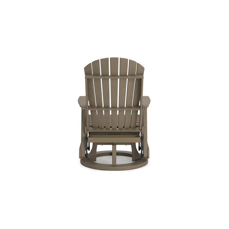 Signature Design by Ashley Hyland wave Outdoor Swivel Glider Chair, Driftwood