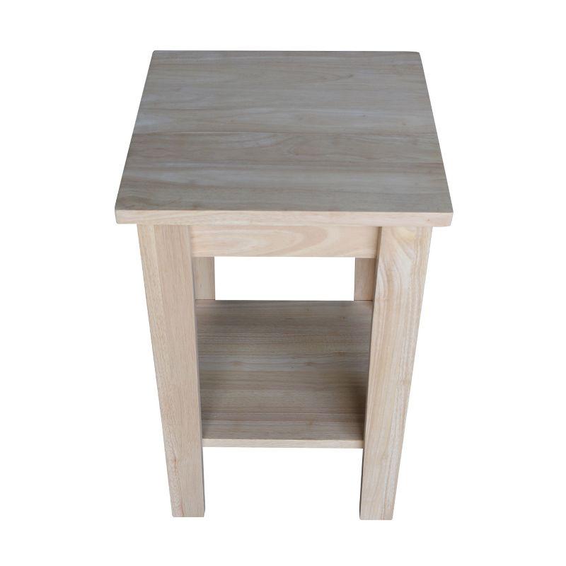 Solid Wood Shaker Plant Stand Unfinished - International Concepts