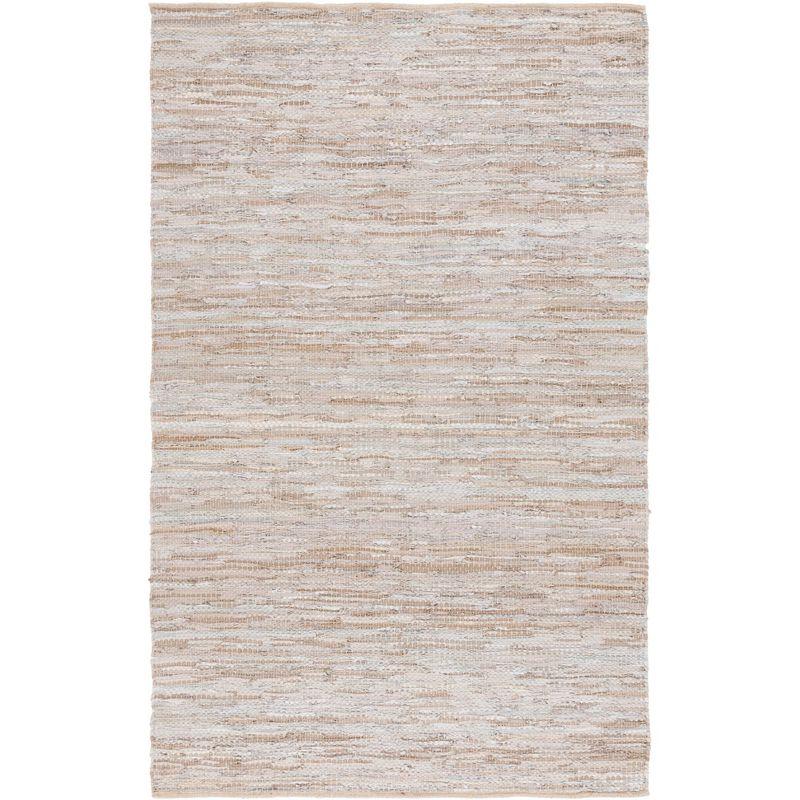 Vintage Leather VTL105 Hand Woven Area Rug - Beige - 4'x6' - Safavieh.