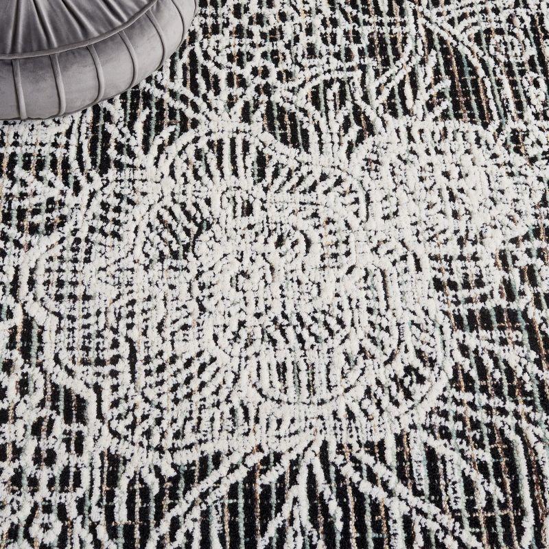 Ebony EBN114 Hand Tufted Area Rug - Black/Ivory - 6'x9' - Safavieh.