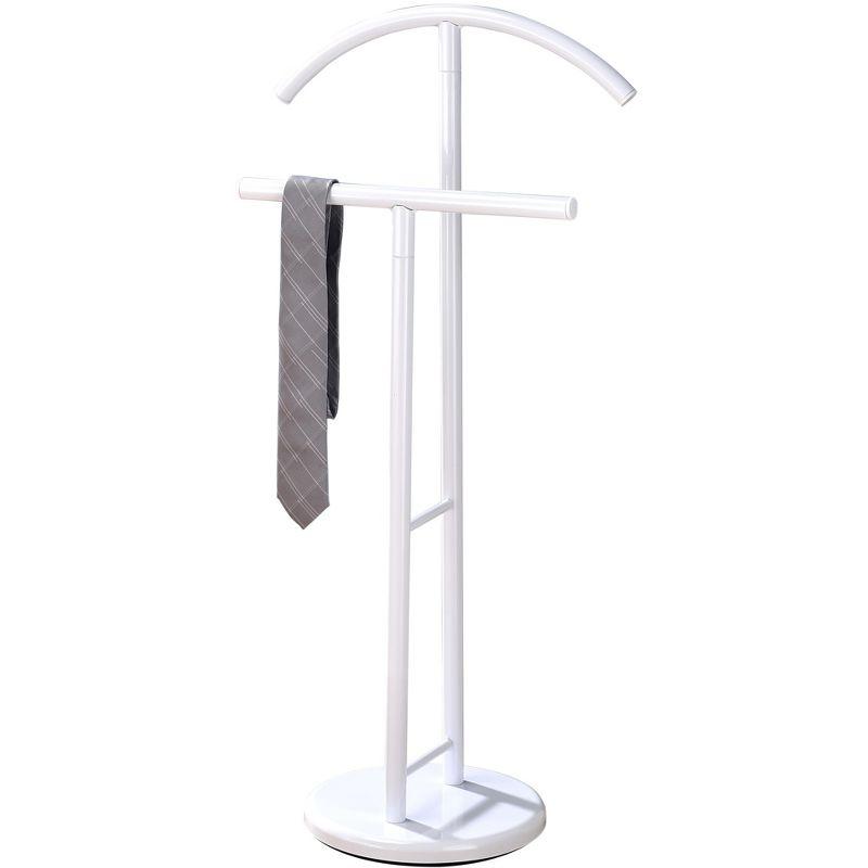 Kings Brand Furniture - Meadut Metal Suit Wardrobe Valet Stand, White