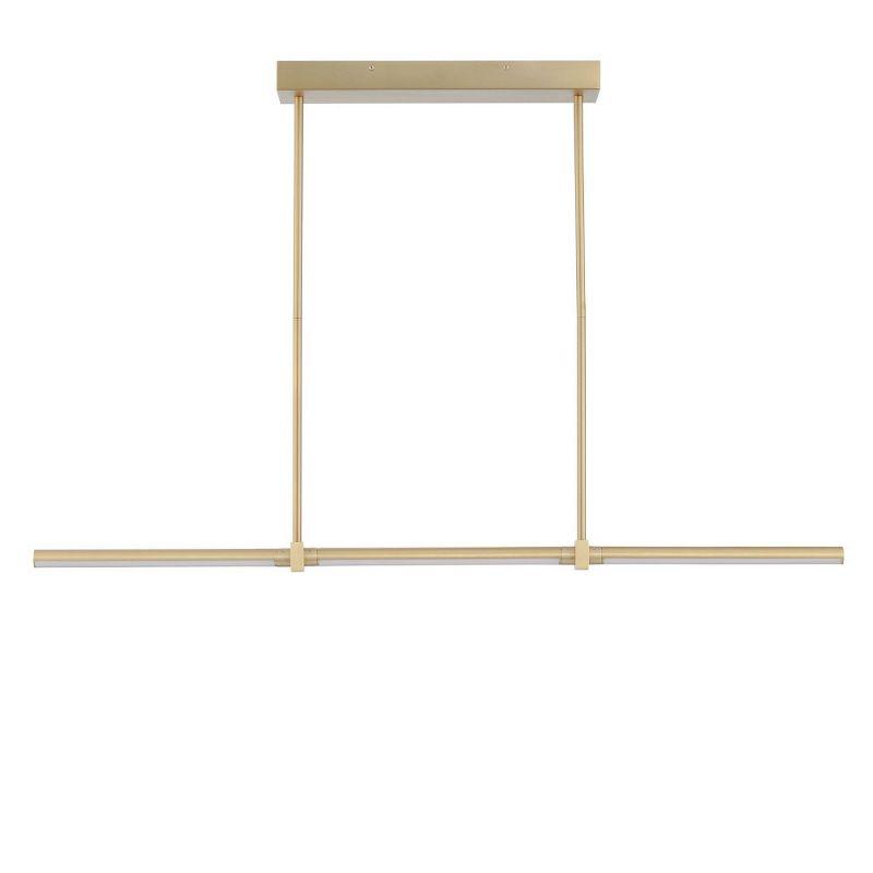 Gold Aluminum 3-Light LED Linear Pendant