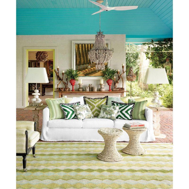 Dash and Albert Rugs Kit Kemp x Annie Selke Safety Net Green Handwoven Wool Rug