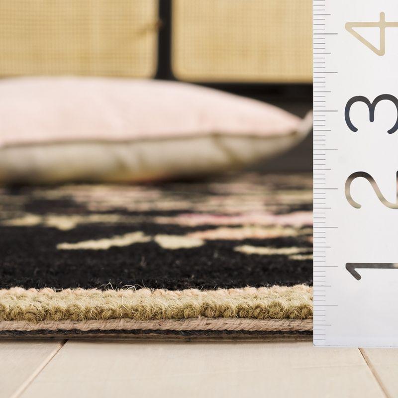 Chelsea Florence HK263 Hand Hooked Indoor Runner Rug - Black - 2'6"x10' - Safavieh