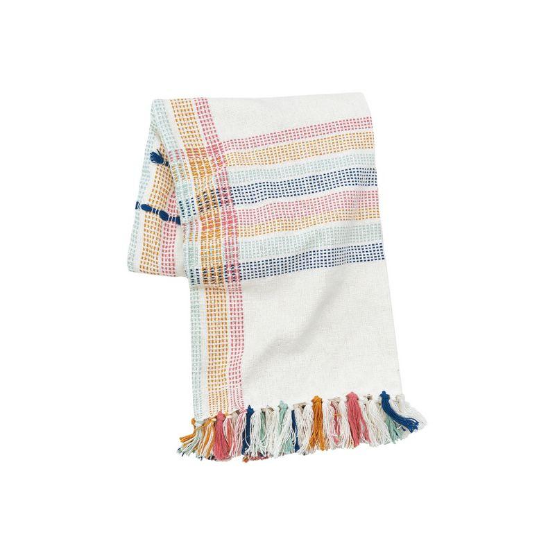 Wille 50" x 60" Multicolor Cotton Woven Throw Blanket