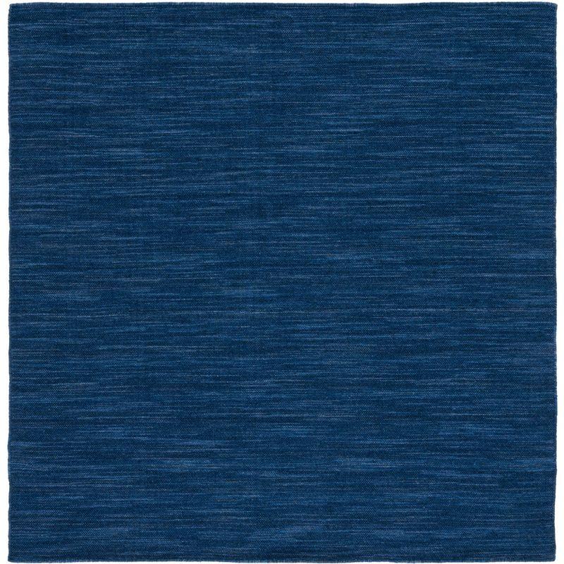 Kilim KLM125 Hand Woven Area Rug - Navy/Blue - 6'x6' - Safavieh