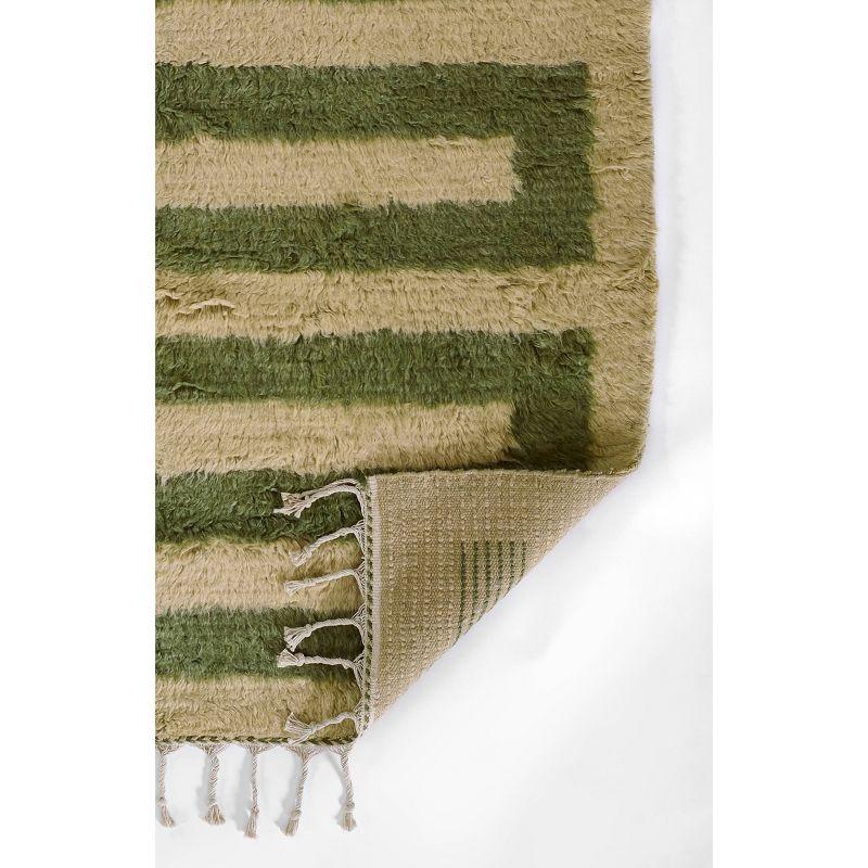 Momeni Neo Greek Key Geometric Handwoven Rug Green