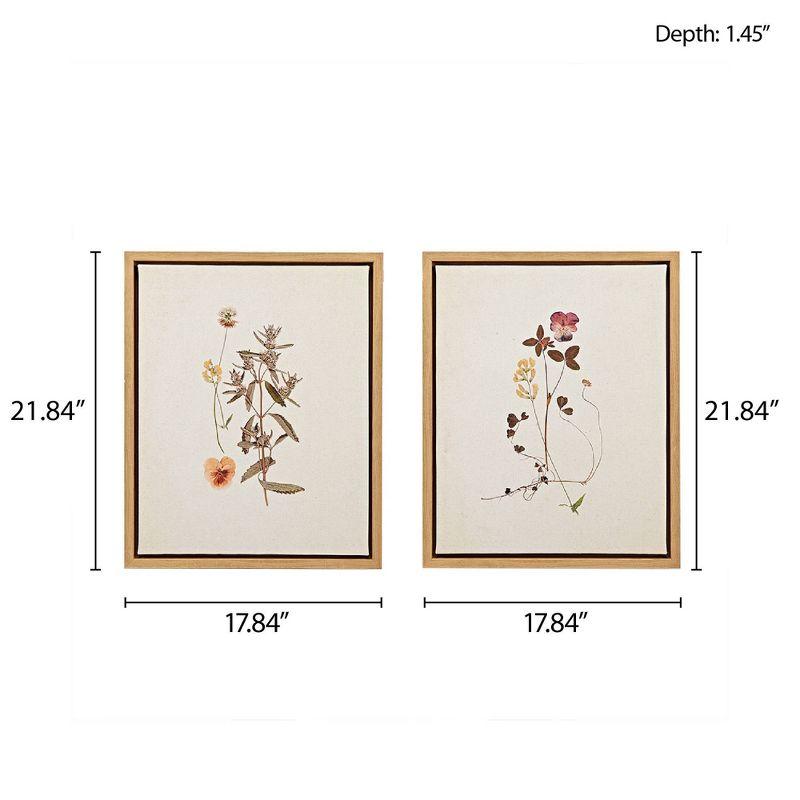 Martha Stewart French Herbarium 2-piece Framed Canvas Wall Art Set