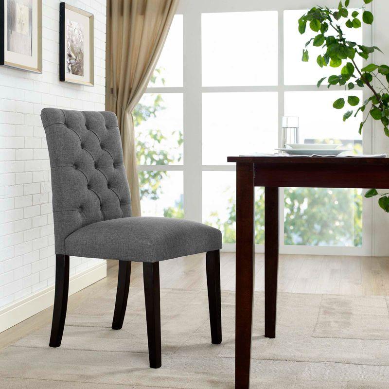 Modway Duchess Button Tufted Fabric Dining Chair
