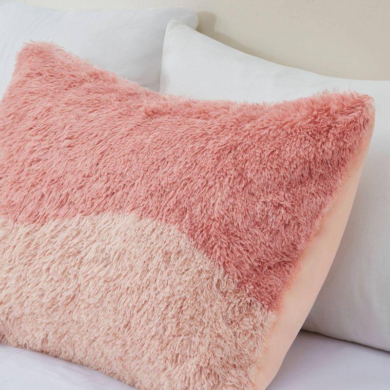 Intelligent Design Ombre Shaggy Faux Fur Comforter Set