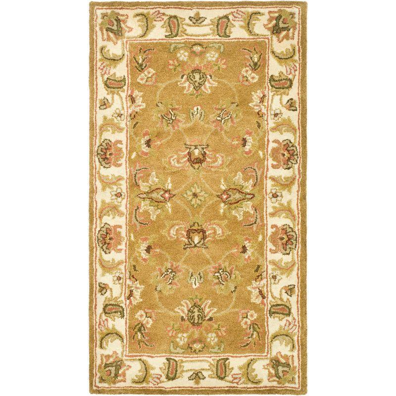 Heritage HG816 Handmade Accent Rug - 2'3"x4' - Mocha/Ivory - Safavieh
