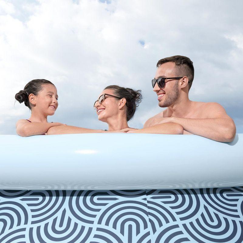 Bestway Fast Set PVC 15' Above Ground Round Inflatable Swimming Pool Set with 530 GPH Filter Pump