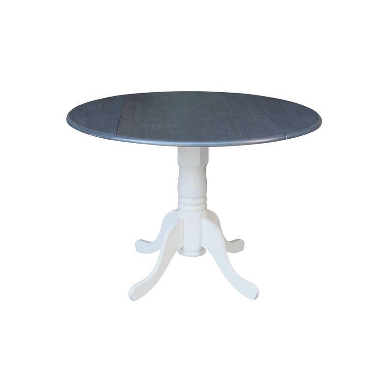 42" Mason Round Dual Drop Leaf Dining Table - International Concepts