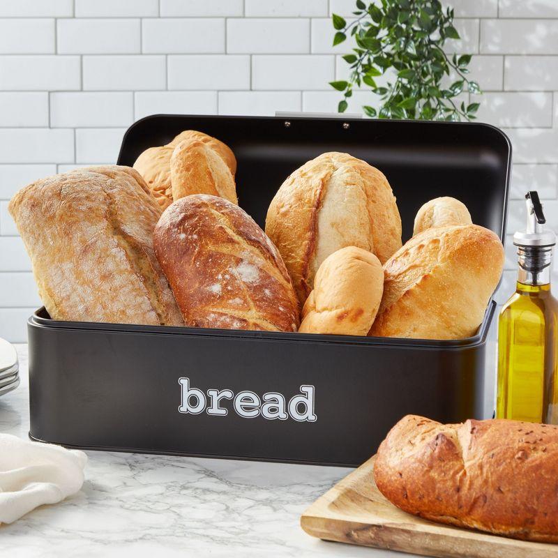 Stainless Steel Bread Box with Air Circulation Holes