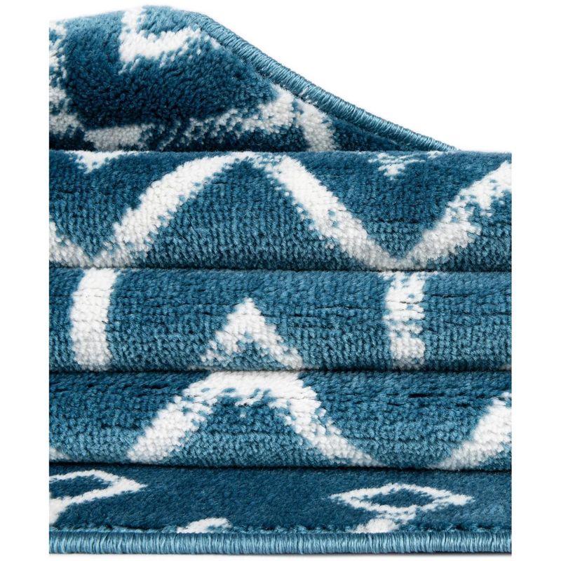 Unique Loom 3' 3 x 5' 3 Rectangle Moroccan Trellis Blue Area Rug