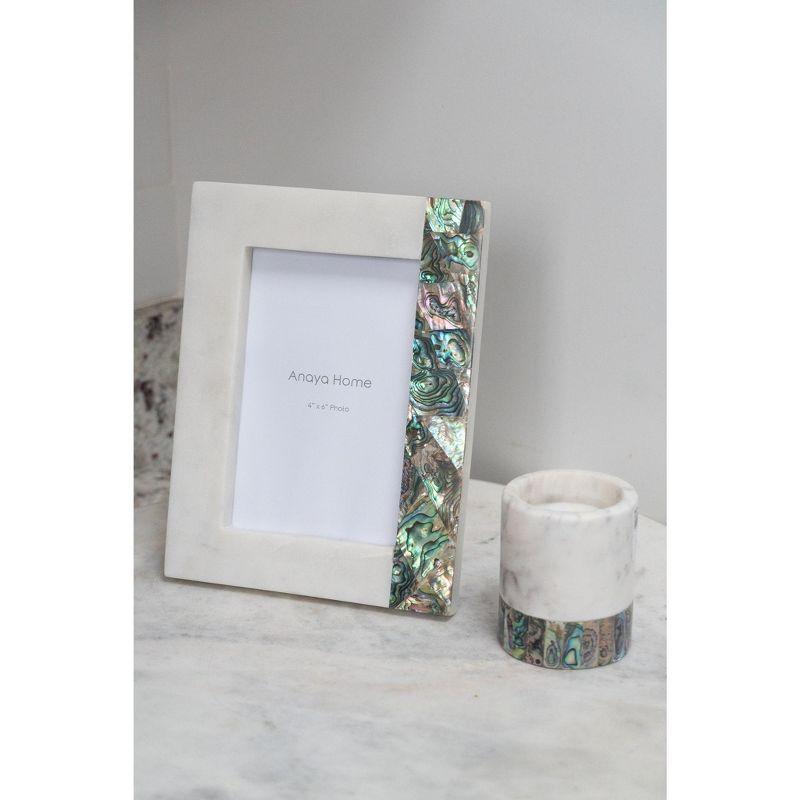 Rainbow Pearl White Marble Picture Frames