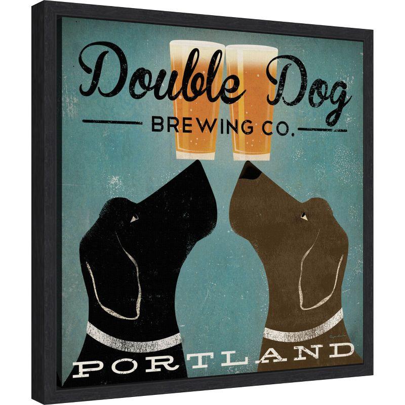 Amanti Art Double Dog Brewing Co by Ryan Fowler Framed Canvas Wall Art