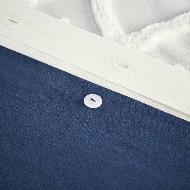 INK+IVY Mila Cotton Duvet Cover Set with Chenille Tufting