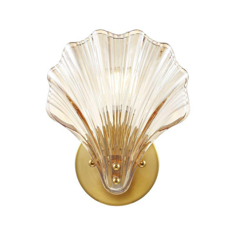 Sirena 5.5" Wall Sconce (Set of 2) - SCN4087 - Amber/Brass - Safavieh