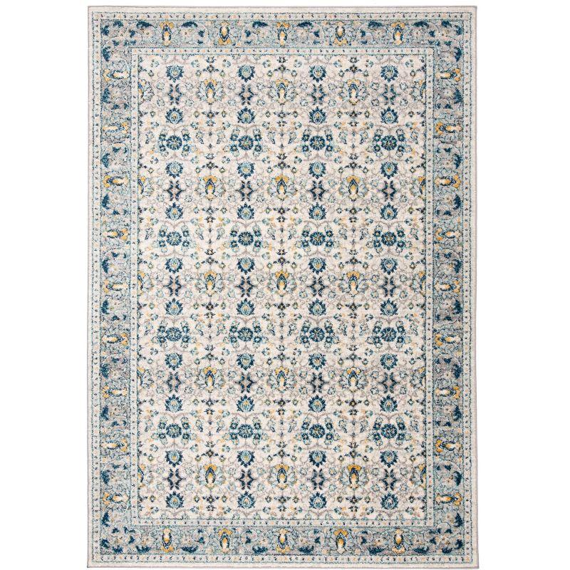 Madison MAD151 Power Loomed Indoor Area Rug - Ivory/Navy - 5'3"x7'6" - Safavieh