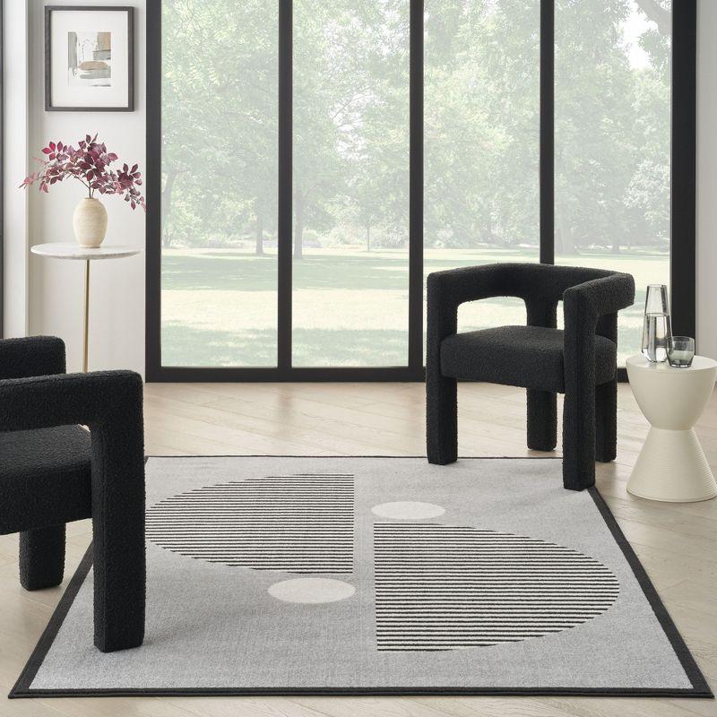 Nourison Modern Passion Circle Mid-Century Modern Indoor Rug