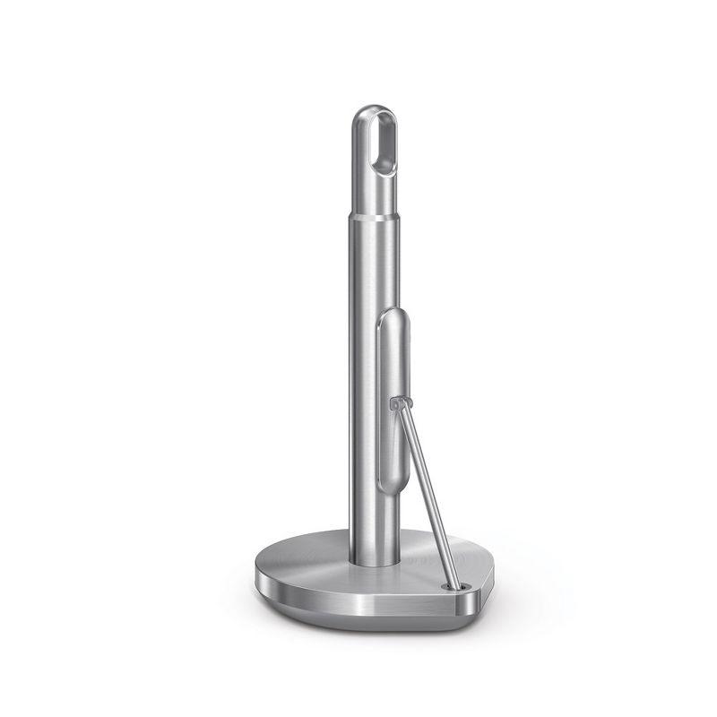 Brushed Stainless Steel Tension Arm Paper Towel Holder