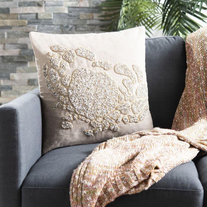 Pendi Beading Cotton Throw Pillow