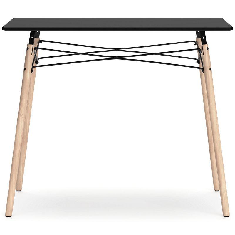 Signature Design by Ashley Contemporary Jaspeni Home Office Desk, Black/Natural