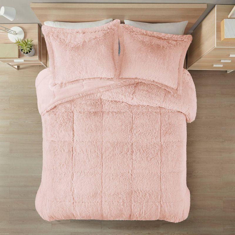 Malea Shaggy Faux Fur Comforter Mini Set