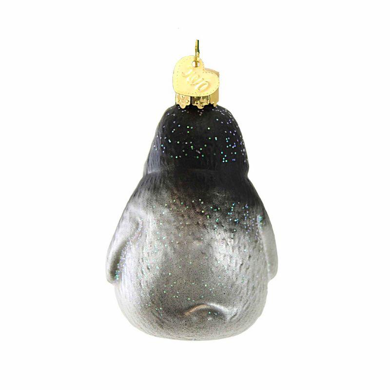 Old World Christmas 3.0 Inch Sitting Penguin Chick Ornament Birds Snow Ice Tree Ornaments