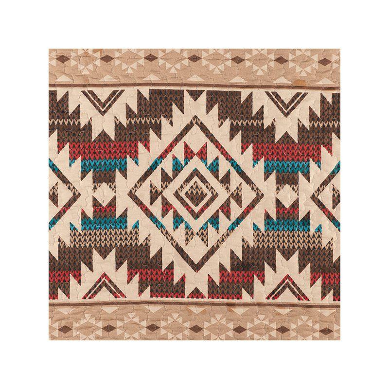 Collections Etc Reversible Southwest Geometric Aztec Quilt Twin Multi Unisex