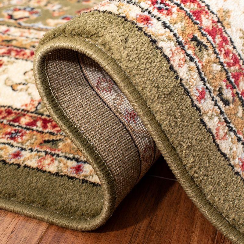Lyndhurst Sarouk LNH331 Power Loomed Area Rug - Sage/Ivory - 6'x6' - Safavieh