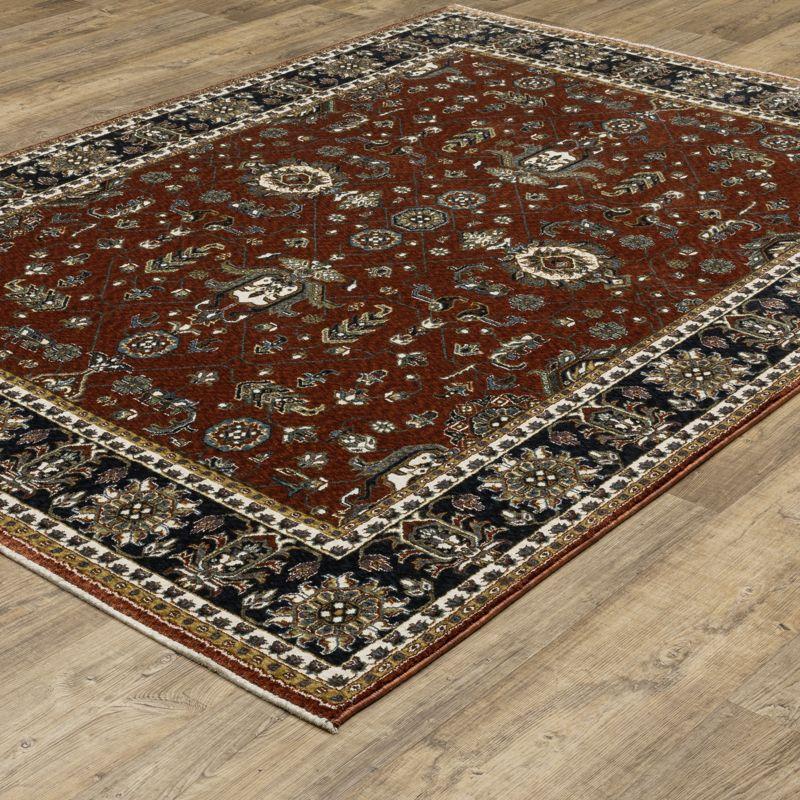 Oriental Weavers Vivian VI05X Red/ Navy Indoor Area Rug - 3'10" x 5'5"