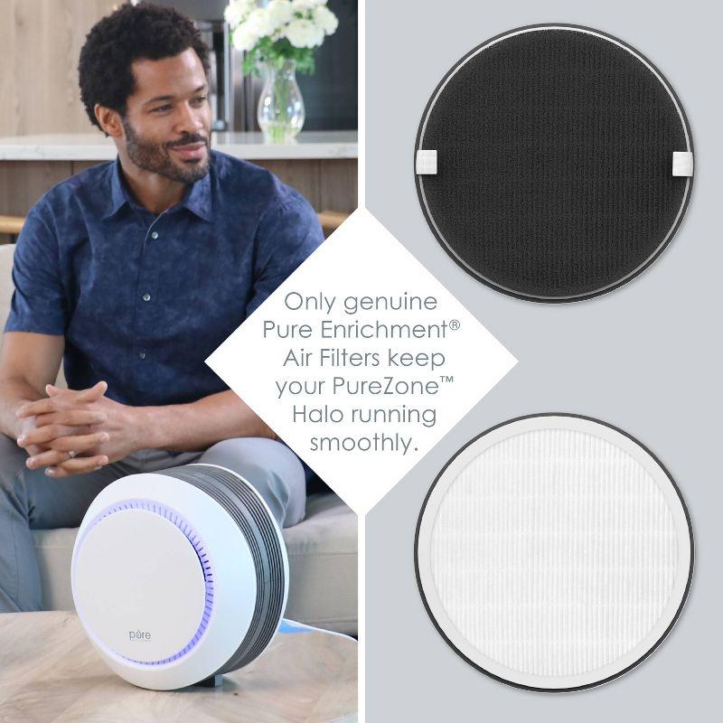 Pure Enrichment Pure Zone Halo True HEPA Air Filter: Captures Dust, Smoke, Pet Dander, Mold, Odors, Pollen, 8x8x1, 0.25 lbs