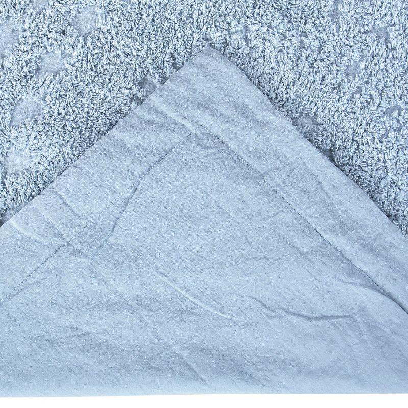 Euro Rio Collection 100% Cotton Tufted Unique Luxurious Floral Design Pillow Sham Blue - Better Trends