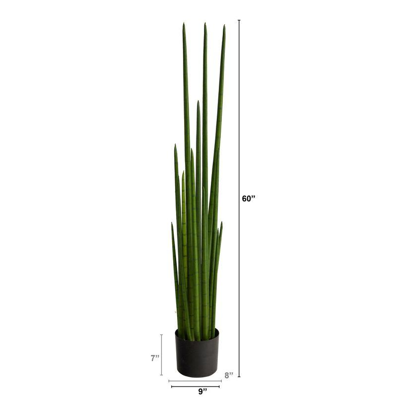 Nearly Natural 5-ft Sansevieria Snake Artificial Plant