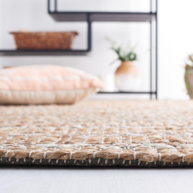 Natural Fiber NFB655 Flat Weave Indoor Accent Rug - Olive/Natural - 3'x5' - Safavieh