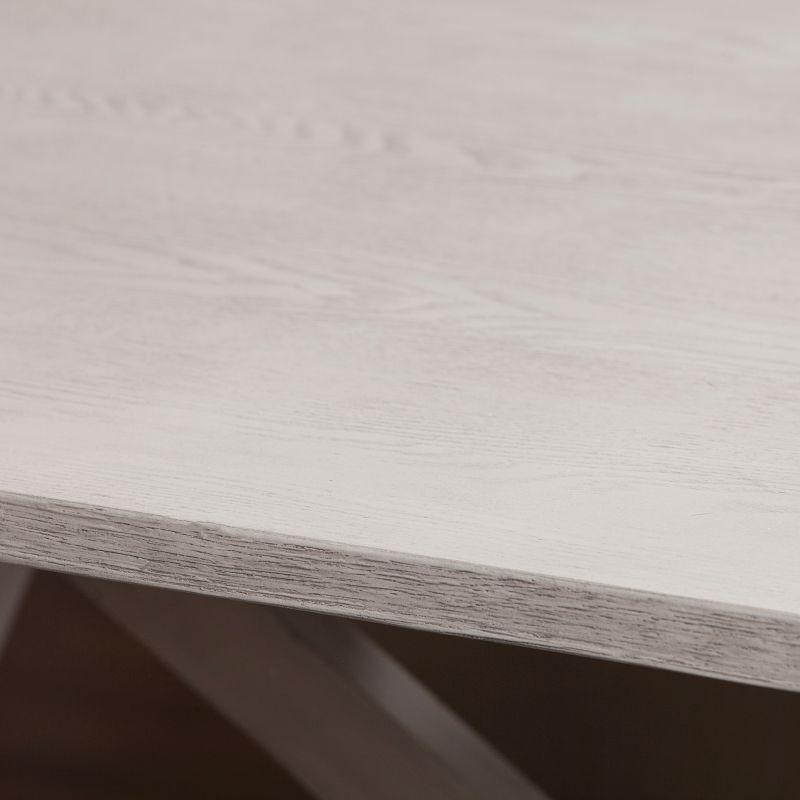 Cardwell Distressed Farmhouse Dining Table - White - SEI