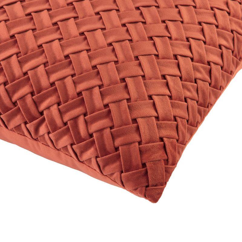 Chanasya Chanasya Lattice Textured Velvet Decorative Throw Pillow Cover (Set of 2)